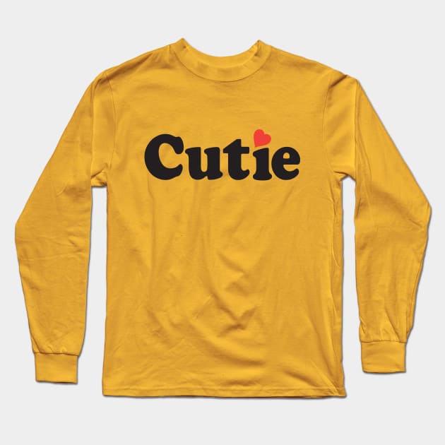 Hello Cutie Red Heart Cutie BoomBoomInk Long Sleeve T-Shirt by BoomBoomInk